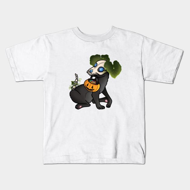 Pumpkin Pup Kids T-Shirt by candice-allen-art